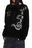 Music Note Layered Neck Sweatshirt