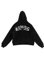 Tribal Graphic Double Zip Hoodies