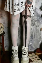 Gothic Long Sword Print Tights