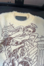 Y2K Grunge Kawaii Baby Angel Vintage Knitted Sweater