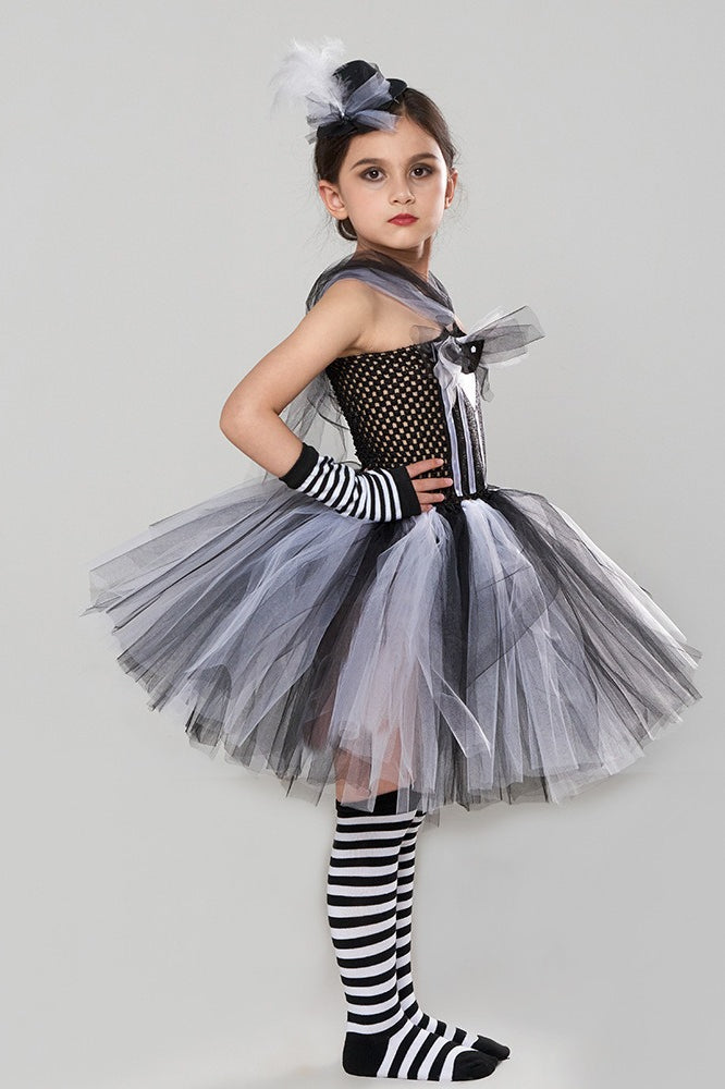 Striped Skeleton Kid Halloween Costume Secondary image