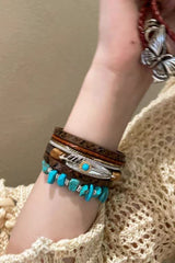 Wasteland Layered Feather Bracelet