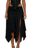Foldover Waist Pointed Hem Skirts