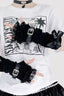 Buckle Bow Lace Trim Gloves
