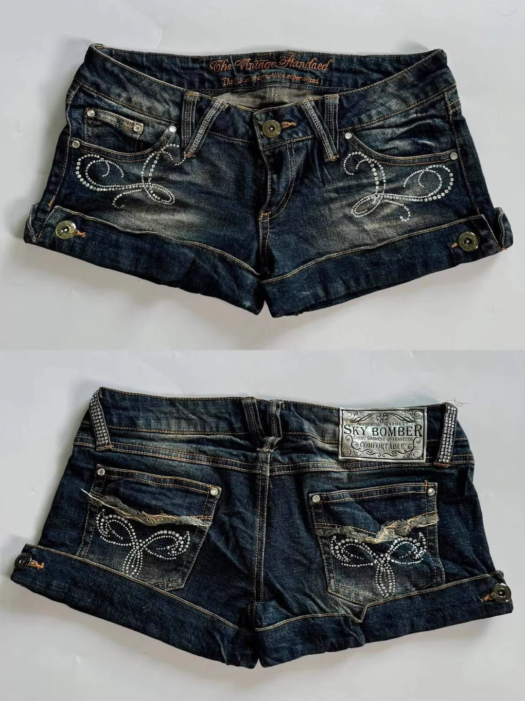 Raw Hem Y2K Denim Shorts Main image