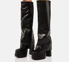 Winter Fold Over Chunky Gothic Platform Boot