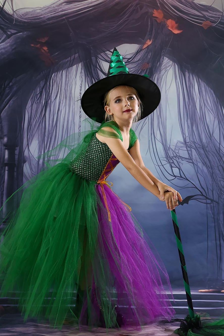 Funky Witch Dress Kid Halloween Costume Secondary image