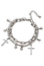 Cross Heart Double Layer Alloy Bracelet