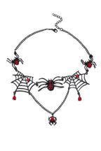 Spider Web Drop Pendant Necklaces