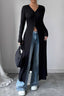 Longline V Neck Button Cardigans