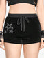 Edgy Gothic Star Rhinestone Y2K Shorts