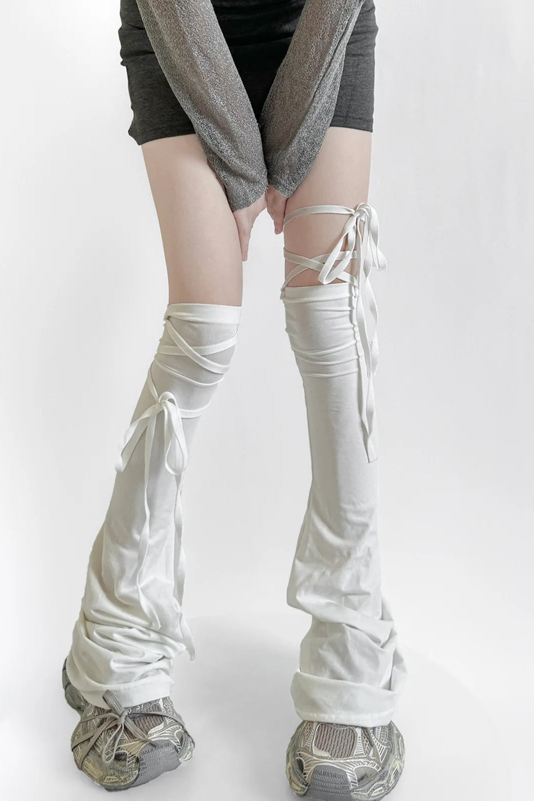 Y2k Soft Solid Color Thigh-high Leg Warmers Secondary image