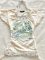 Retro Fresh Floral Spliced Printed T-shirt