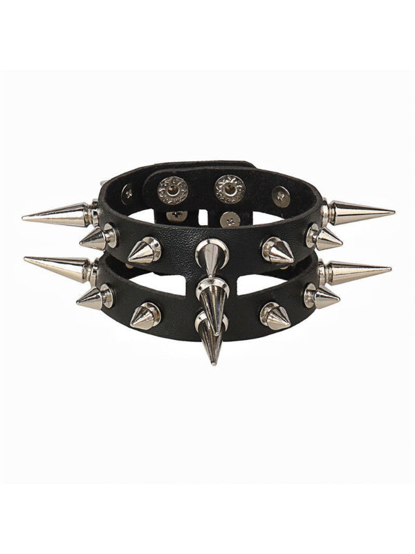 Punk Pu Star Rivet Bracelet Main image
