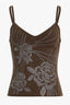 Y2K Vintage Rhinestone Print V-Neck Camis