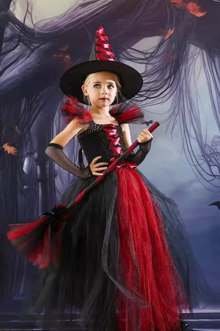 Tulle Witch Dress Kid Halloween Costume Main image