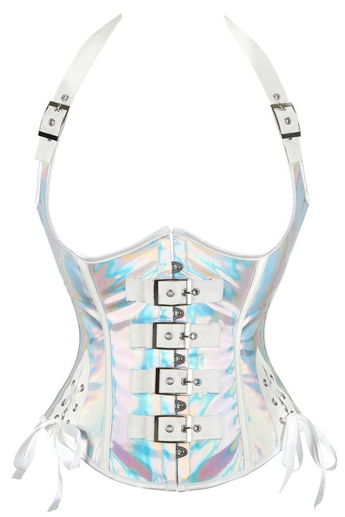 Holographic Halter PU Waist Corset Main image