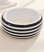 Black And White Striped Bracelet