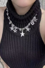 Vintage Layered Star Beaded Necklace