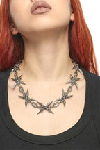 Studded Spike Clavicle Necklace