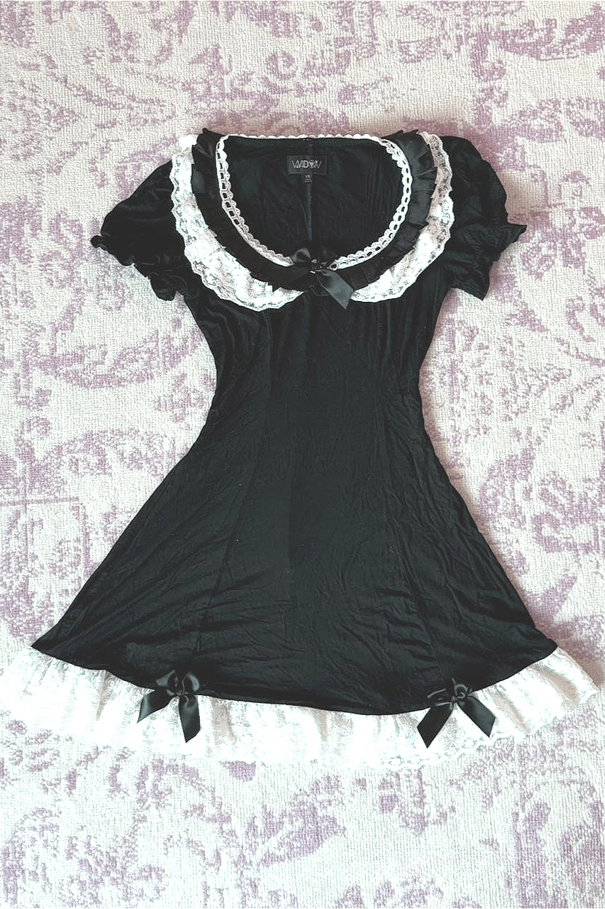 Sweet Lace Ruffle Waist Mini Dress Secondary image