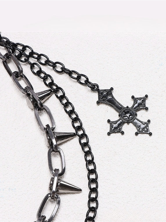Gothic Metal Rivet Waist Chain