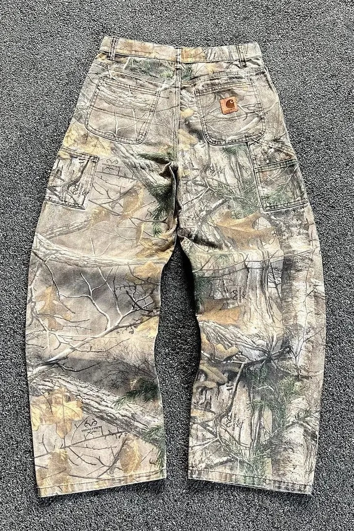 Camouflage Tree Washed Distressed Pants Secondary image