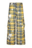 Star Print Plaid Cargo Pants
