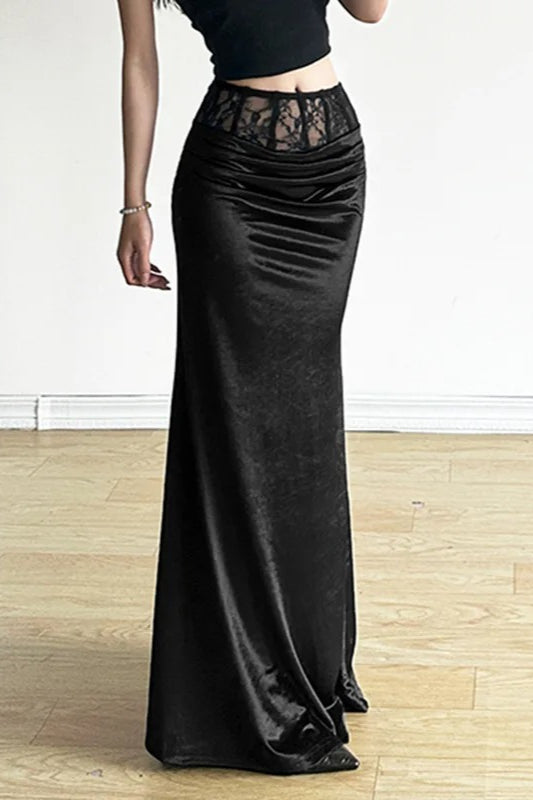 Halloween Lace Patchwork Skirt