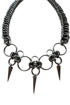 Skull Ring Spike Choker Necklaces