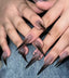 Gothic Black Ombre Cat Claw Rivet Press On Nails