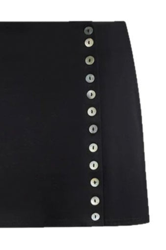 Button Detail Mini Skirt
