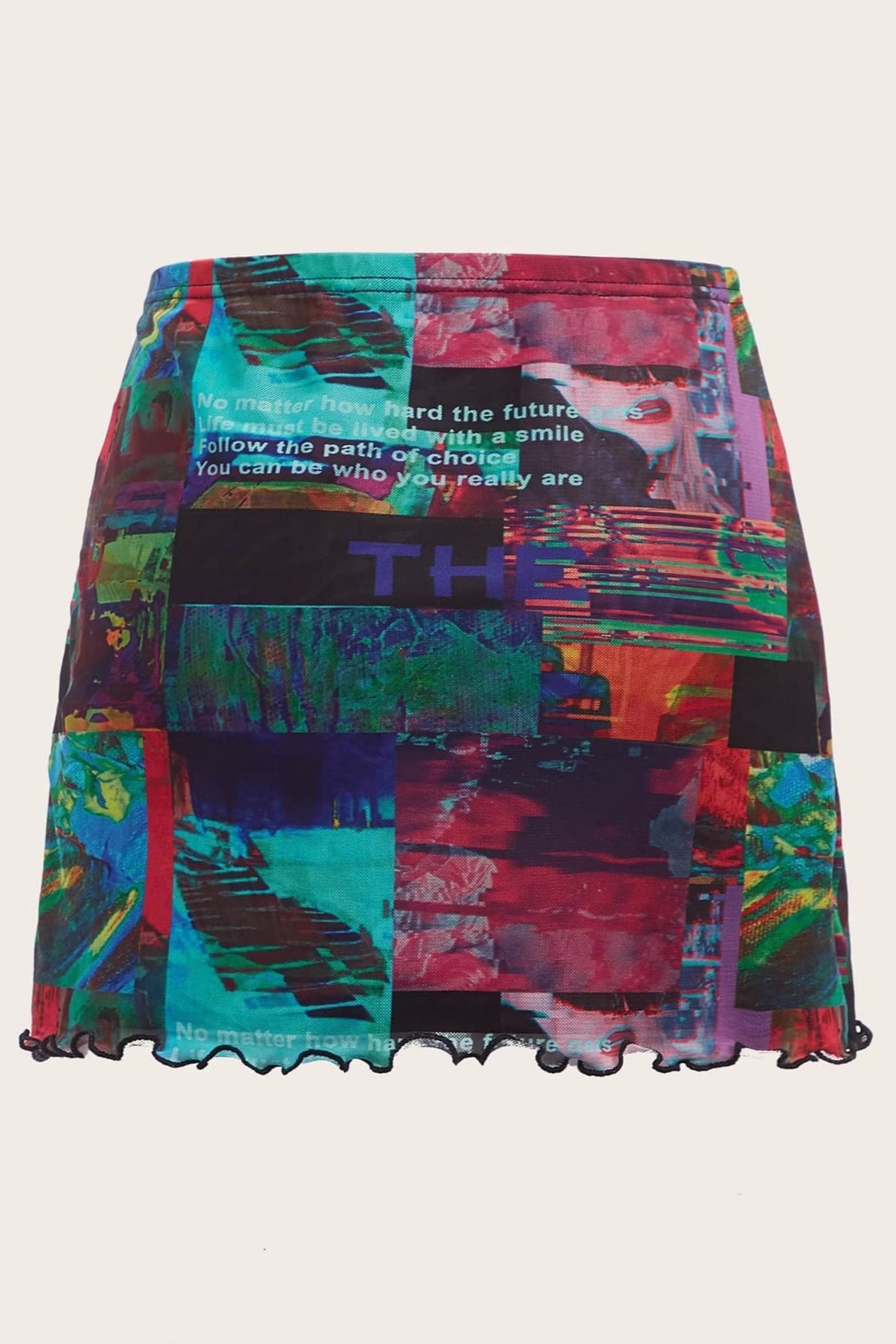 Cyber Pattern Bodycon Mini Skirt Main image