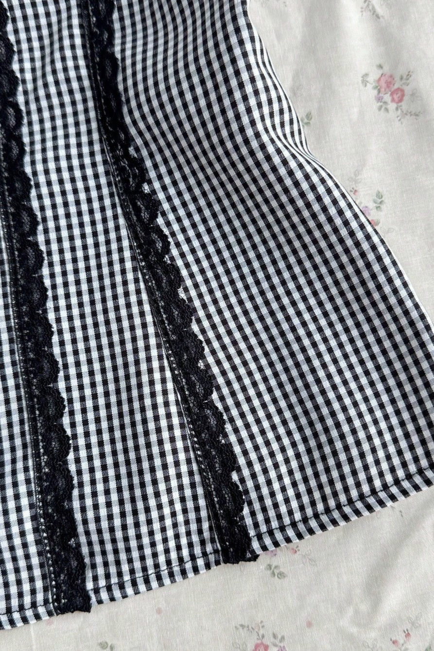 Striped Polka Dot Bow Ruched Cropped Slim Halter Top