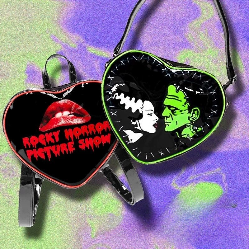 Fashion Gothic Y2K Heart Punk Mini Rock Grunge Crossbody Bag Halloween