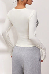 Dark Gothic Wing Print Long Sleeve T-Shirt