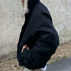 Plush Lined Oversized Jacket