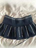 Gothic Rhinestone A-line Skirt