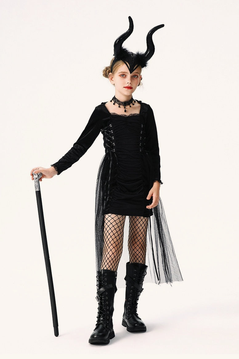 Dark Witch Dress Kid Halloween Costume Main image
