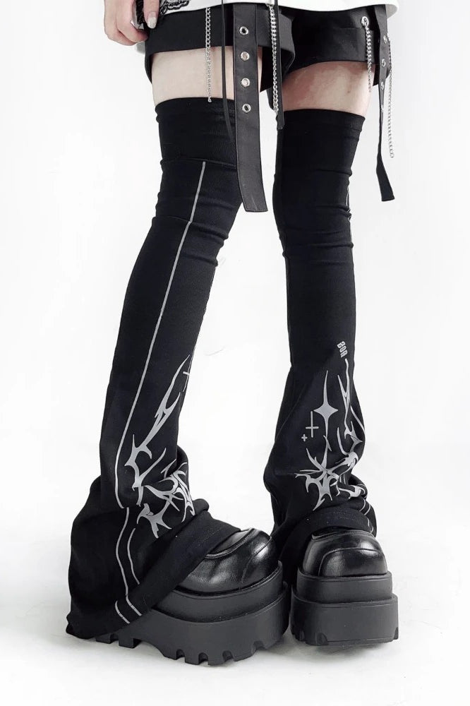 Y2K Grunge Flare Knee High Socks Main image