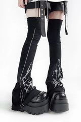 Y2K Grunge Flare Knee High Socks