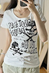 Edgy Cyber Y2K Gothic T-shirt