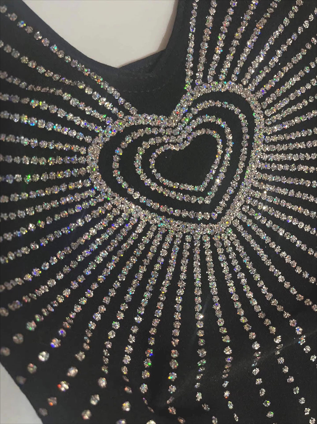 Heart Rhinestone Halter Top