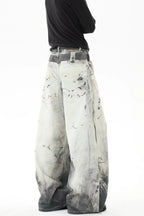 Mottled Gradient Wide Leg Pants