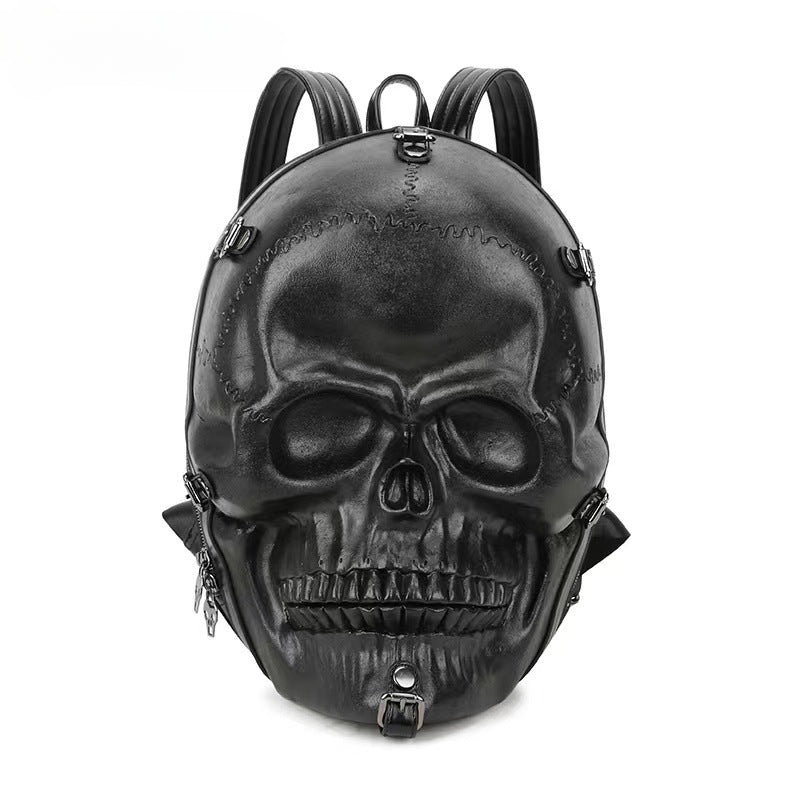 3D Skull Ghost Gothic Vintage Rivets Punk Travel Backpack Bag Halloween