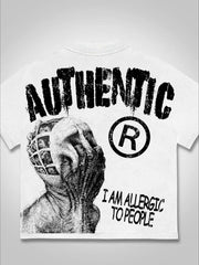 Punk Graffiti Print Short Sleeve T-shirt