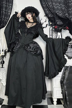 Gothic Dark Lace Patchwork Blouse