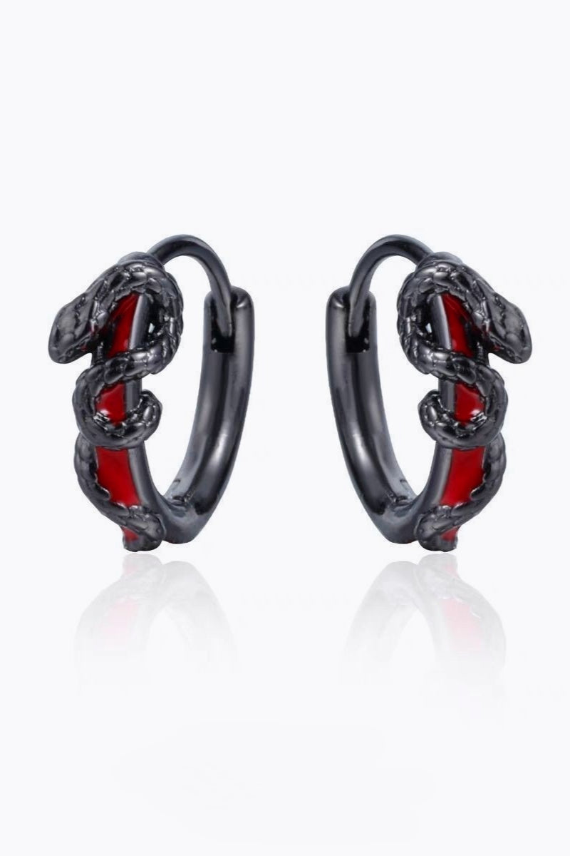 Stackable Dark Snake Earrings