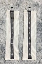 Girlish Subculture Y2K Sweet Cross Print Gloves