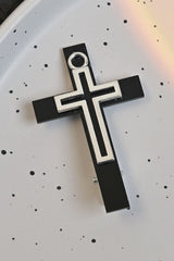 Black Tone Gothic Cross Barrette Hair Accs